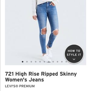 721 High Rise Ripped Skinny Women’s Jeans